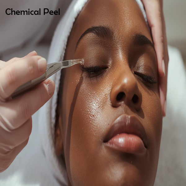 image of esthetician giving a chemical peel